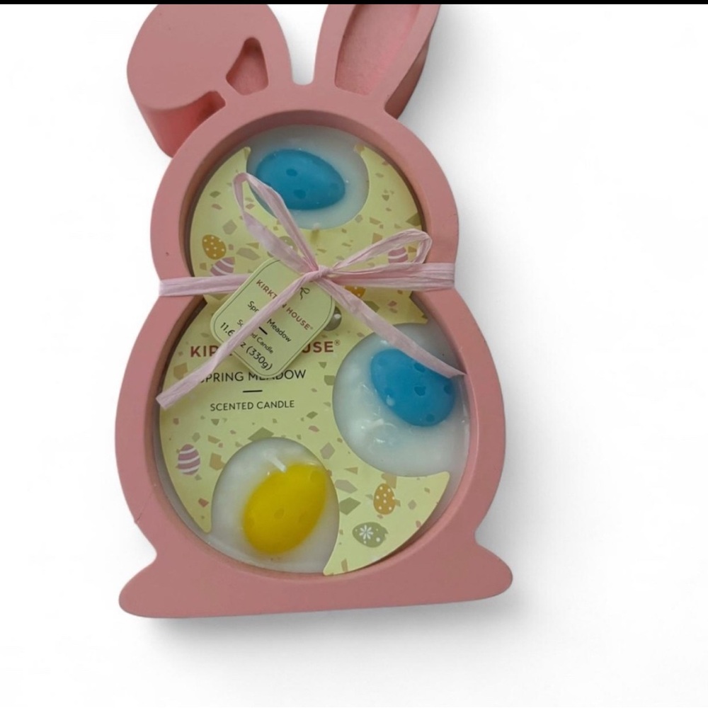 Kirkton House pink wooden Easter bunny scented candle